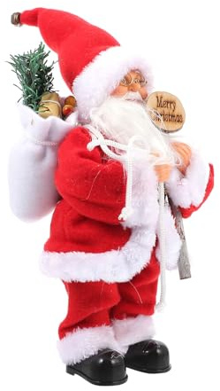 Gogogmee Figurine Musicale Électrique Père Noël Dansant Décoration de Noël Animée en Plastique et Tissu Musical Animé pour Maison et Bureau
