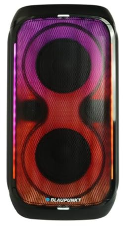 Blaupunkt PB60X Partybox 120 W, Bluetooth, karaoke, LED, USB-C, FM, TWS, extra bassi, ingresso microfono, chitarra, 18 ore di durata della batteria