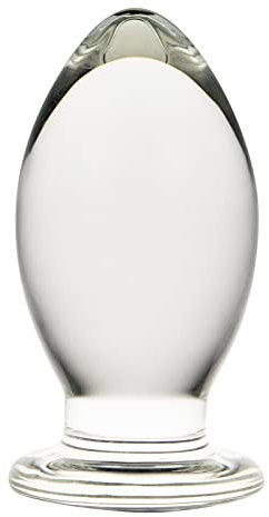 SXOVO Riesiges Head Glass Plug Klar Extra Groß Analplugs Butt Plug Kristall Glas Glasdildo Anal Klassische Dildos Analdildo Analspielzeuge Sexspielzeug für Frauen und Männer