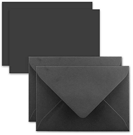 FarbenFroh by GUSTAV NEUSER 25 kort med kuvert – enkla kort DIN A7 (10,5 x 7,3 cm) – C7-kuvert – Våtlimning – perfekta presentetiketter