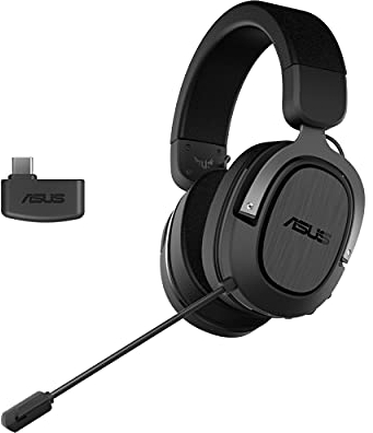 ASUS TUF Gaming H3 Wireless Gaming Headset with 2.4GHz Wireless Connection, Virtual 7.1 Surround Sound, Lightweight design and Copatiable with PC, Playstation 5 and Nintendo Switch