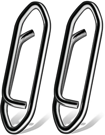 9Tong Hochwertige Angeln Wirbel Set Edelstahl Angeln Wirbel Snaps Salzwasser Angeln Snap Angelzubehör Köder Schnellwechsel Schwarznickel, 50pcs, 44lbs