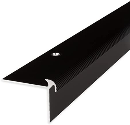 PROVISTON | Trappkant | Aluminiumanodiserad | Bronze Dark | Bredd 40 mm | Höjd 30 mm | Längd 1000 mm | Borrade | Trappkantprofil | Trappvinkel | Vinkelprofil | Kombinera vinkel | 1 del