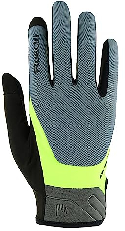 Roeckl Mori 2 Fahrrad Handschuhe lang grau/gelb 2026: Größe: 9.5