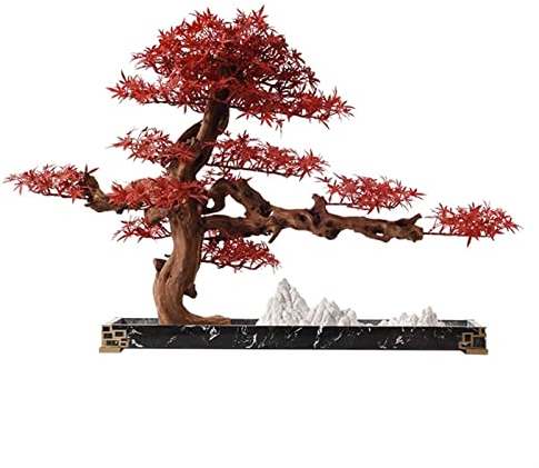 Künstliche Bäume Zypressen Willkommen Kiefer Bonsai Neue Chinesische Künstliche Bonsai Baum Zen Faux Topfpflanzen Roter Ahorn Kiefer Teestube Eingang Bonsai Korridor Drinnen Draußen Ornamente
