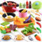 Kopi Corgi Spielküche Kinderküche Zubehör,47PCS Matschküche Kinder Outdoor mit Küchenspüle Spielzeug,Töpfe und Pan Set,kinderküche zubehör für Rollenspiele,Weihnachten Geschenk für Kinder ab 3 Jahren