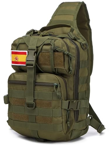 GUJOIN Bolsa Táctica Al Aire Libre Bolsa Deportiva Militar De Pesca mochilo De Hombro Para Todos Los Días (Verde)