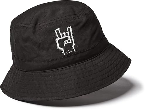 Fischerhut: Metalhand - Devil Horns - Mano Cornuta - Schlapp-Hut - Mütze Buckethat Festival Sommerhut Sonnenhut Festival-Kleidung-Mütze Rock n Roll - Metal (Black L/XL)