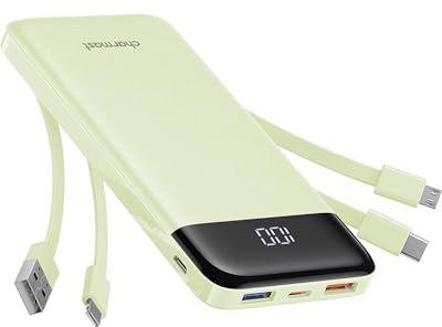 charmast Portable Charger with Built-in Cables X 4, Portable Phone Charger