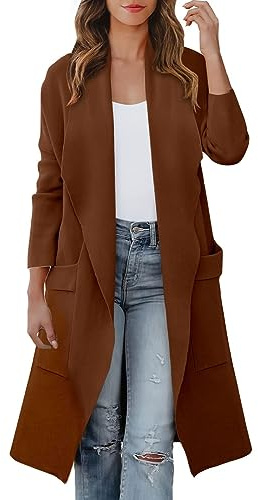 Abrigo de lana largo para mujer, abrigo de entretiempo para mujer, elegante, negro, abrigo de invierno, abrigo de lana monocolor, abrigo de entretiempo, abrigo de invierno, boucle blazer, parka boucle