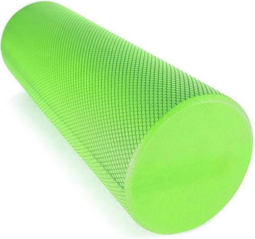 M7 Packaging Fascia Roller for Spine and Back, Legs, Arms - Medium Hard Massage Roller for Yoga, Pilates, Regeneration After Sports (Green 45cm)