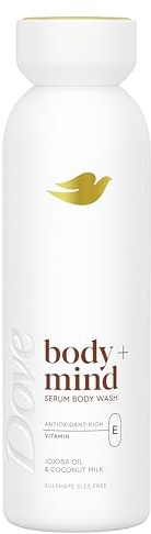 Dove Body + Mind Jojoba Oil & Coconut Milk Serum Body Wash body cleanser with antioxidant-rich vitamin E for glowing skin 350 ml
