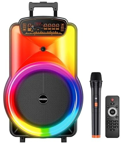 WEB world electronic business Cassa Acustica Trolley 40W 12 – Bluetooth 5.4, LED RGB, Karaoke & Microfono