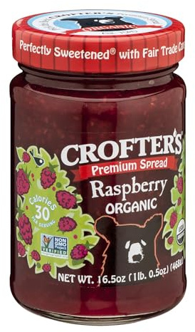 Crofters Fruit Spread - Organic - Premium - Raspberry - 16.5 Oz