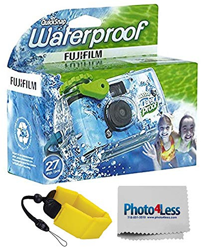 Fujifilm Quick Snap Waterproof 35mm Single Use Camera | Floating Foam Strap (Yellow)
