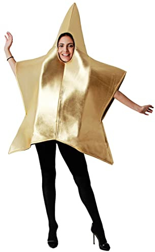 Gojoy shop-Disfraz de Estrella para Niñas y Mujeres Navidad Carnaval (Contiene:Disfraz de Estrella y Mochila de Cuerdas,5 Talla Diferentes.) (ADULTA UNICA=S-160CM-175CM)