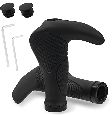 Fahrradgriffe Ergonomisch, Fahrradgriffe Rutschfester MTB Griffe, Zwei Seiten Lock-On Design Fahrrad Lenker Griffe für 22.2 mm Fahrrad/Mountainbike/Scooter/Rennrad