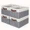 Febzoce Kleine Aufbewahrungsbox, Aufbewahrungskörbe für Regale, zusammenklappbare offene Stoffbehälter für Zuhause und Büro, 30 x 20 x 15 cm, 4 Stück