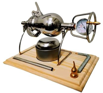 MáQuina Hacer Palomitas, MáQuina Hacer Palomitas Tradicional China, Amplificador Manual Granos De Palomitas, MáQuina Hacer Palomitas Acero Inoxidable(360ml)