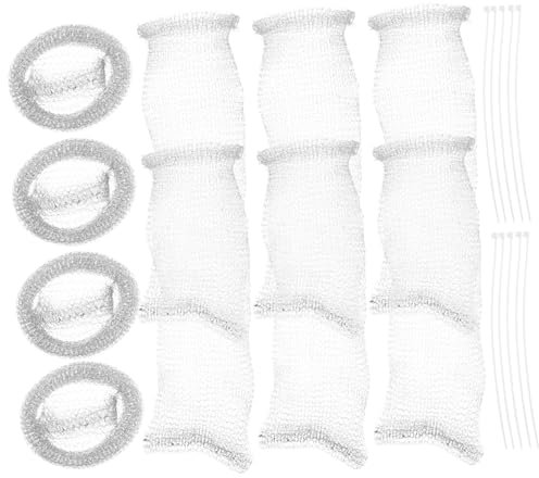 DIYEAH 10pièces Filtres à Charpie Acier Inoxydable Pour Tuyau De Machine à Laver Pièges à Peluches Pour Laveuse Maille Filtrante Haute Densité