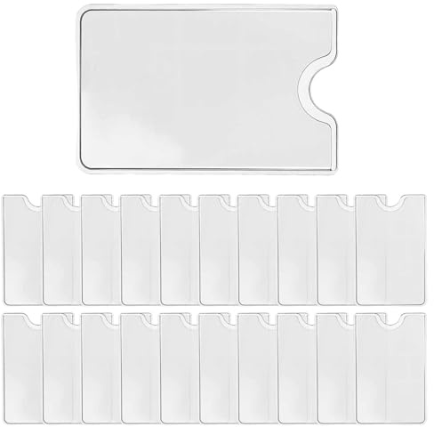20 Stück Kreditkartenhüllen, EC Karten Schutzhülle, Scheckkartenhülle Hartplastik, Bankkarten Schutzhülle Ausweishüllen, Transparente Kreditkarten Schutzhüllen für Kartenschutzhülle Kartenhalter