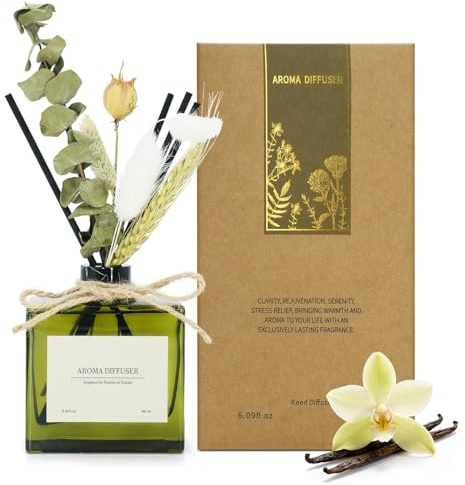 Diffuseur Parfum Maison,Diffuseur de Parfum Vanille 180ml