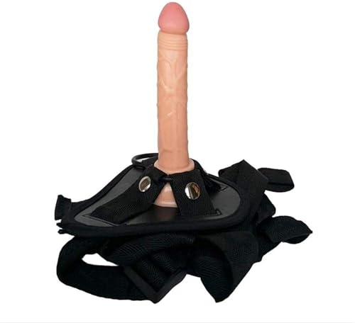 BFLaiCai Consolador Con Correa En Bragas 14.5 * 2.5cm Pene De Silicona Con Ventosa Arnés Con Correa for Vagina Tapón Anal Juguetes Sexuales Extremos for Hombres Parejas
