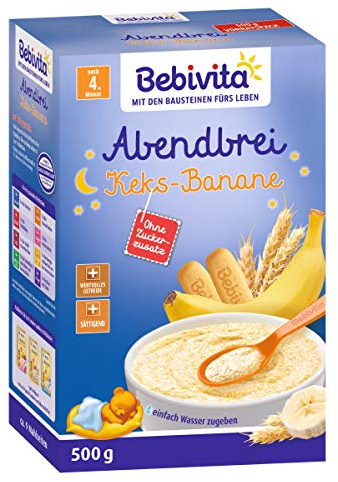 Bebivita Abendbrei Keks-Banane - nach dem 4. Monat, 3er Pack (3 x 500g)