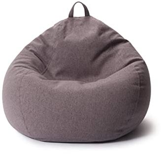 Lumaland Sitzsack Comfort Line | Indoor Beanbag 70x80x50cm mit mehr als 1 Mio. anpassbaren EPS-Perlen | Weiches & Komfortables Bodenkissen | Sessel für Kinder & Erwachsene | 120 L Volumen [Dunkelgrau]