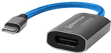 KONDOR BLUE | USB-C to HDMI Capture Card for Live Streaming – Video & Audio | Compatible with Zoom, Skype, OBS, ECamm, VLC, YouTube, Facebook, & Restream + More | Blue
