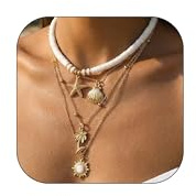 choice of all Sea Shell Necklace for Women Layered Shell Necklaces Surfer Beachy Necklaces Seashell Jewelry Summer Stuff