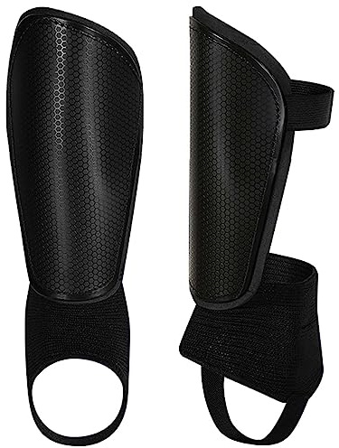 Disnace Protège Tibias De Football avec Protection De La Cheville pour Homme,Protections pour Tibias Adultes,Protège-Tibias Homme,Protection pour Tibia Sport (Noir)