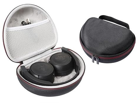 Jlyifan Étui pliable pour casque filaire sans fil JBL Tune 510BT 500BT 500 660NC, Live 460NC, Sony MDRZX110NC, ZX Series MDR-ZX110AP, MDR-ZX110 - Noir/gris