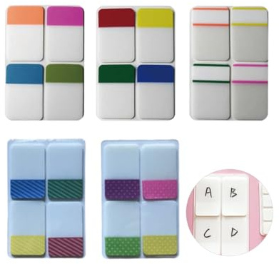 KGDUYC 400 PCS Marque Page Adhésif Autocollantes Onglets d'Index Étiquettes d'Index Marqueurs Adhésifs Multicolore Fournitures Papeterie Scolaires Bureau