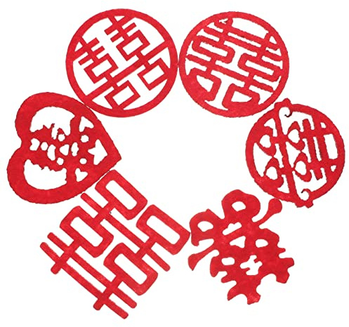 MAGICLULU 120 Piezas de Confeti con Carácter Xi para Decoración China de Bodas Accesorios para Lanzar Y Esparcir Adornos para Fiestas