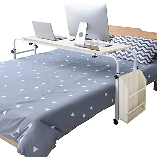 Soporte de mesa ajustable para trabajar y comer, estación de trabajo portátil con ruedas (color: A)