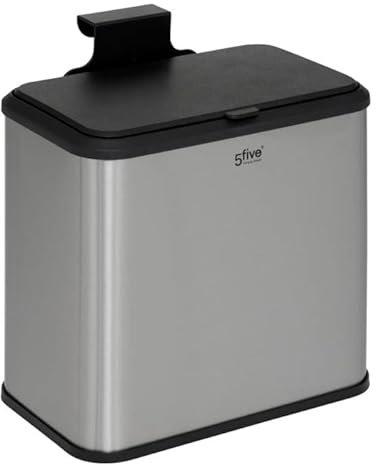 Paris Prix FIVE Simply Smart - Poubelle à Compost Inox 5L Gris
