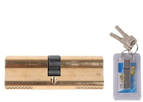 Bombin Cerradura Seguridad, Bombin Doble Embrague Cilindro de núcleo de cerradura AB de cobre puro Uso apto para el hogar, llave AB de 70 Mm, cerradura de puerta de latón de entrada antirrobo, cerradu