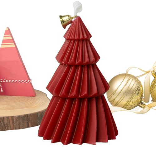 Penlimly Velas de árbol de Navidad, vela perfumada de cera en forma de árbol de Navidad, decoración natural del hogar, centros de mesa decorativos para comedor, dormitorio, sala de estudio, ventana