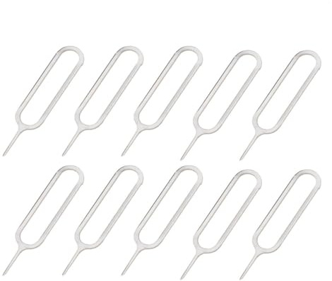 FRCOLOR 10 Unidades Pinzas Extractoras de Sim de Acero Inoxidable Resistente la Corrosión para Bandejas de Tarjeta Compatible Mayoría de Smartphones