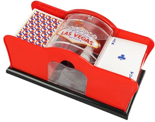 Baraja de baraja de Cartas 2, Mezclador de Cartas Manual,Mezclador de y máquina de distribución | Mezclador de para Blackjack Poker 2 mazos de Juego Gratis Misc