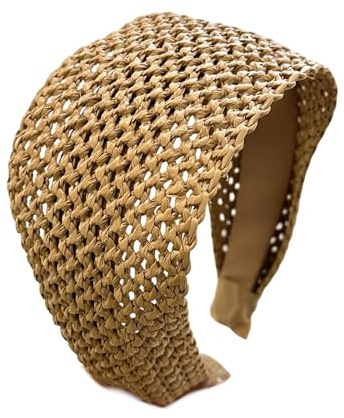 Cerchietto per capelli in tessuto leggero e confortevole, alla moda, per vacanze al mare, elegante fascia per capelli