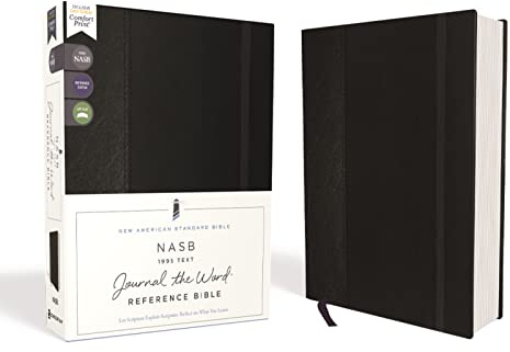 Nasb, Journal the Word Reference Bible, Hardcover, Black, Elastic Closure, Red Letter Edition, 1995 Text, Comfort Print: Let Scripture Explain ... Explain Scripture. Reflect on What You Learn.