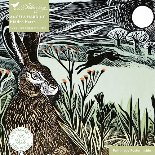 Puzzle - Angela Harding, Versteckte Hasen: Unser faszinierendes, hochwertiges 1.000-teiliges Puzzle (73,5 x 51 cm) in Stabiler Kartonverpackung