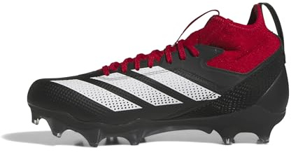 adidas Unisex-Adult Adizero Impact American Football, Black/White/Team Power Red, 19 Women/18 Men