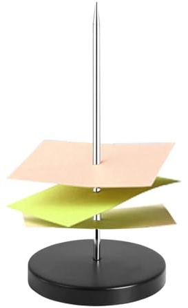 Sujeta-recibos de escritorio - Pincho para facturas de acero inoxidable, pincho para papel de tickets duradero | Organizador de recibos de estilo clásico con base estable para restaurantes, mostradore
