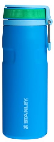 Stanley 1913 IceFlow Bottle Twist Flip 0.47L - Cold for 12 Hours - Iced for 3 Days - Dishwasher Safe - Recycled Stainless Steel - BPA Free - Double Wall Vacuum Insulation - Azure