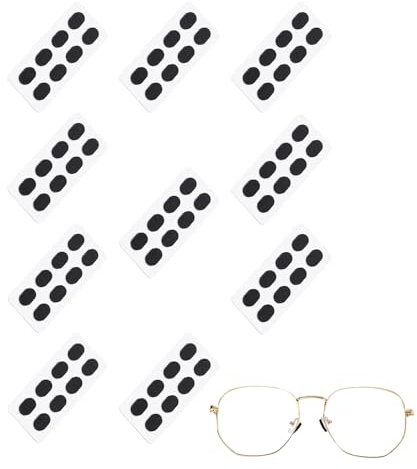 Nose Pads for Glasses, Narrow Nose Pads for Glasses and Sunglasses, 40 Pairs Interchangeable for Reading Glasses, Work, Sports, Leisure, Office, Make-Up, black, Siehe Beschreibung