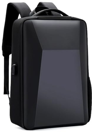 BAGSBLACK Mochila Rígida para Ordenador Portátil, Impermeable para hombre y mujer, con Puerto USB, Compartimentos para Ropa y Accesorios. Para Trabajo, Oficina, Universidad y Viajes.