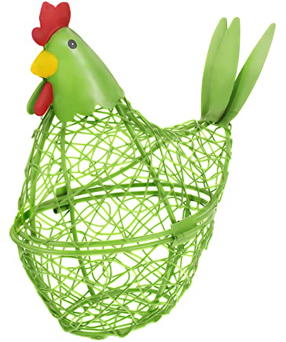 Amosfun Cesta De Huevos De Pollo Cestas Decorativas para Huevos De Pascua Cestas Decorativas para Huevos Frescos Almacenamiento De Frutas Y Cesta para Recoger Organizador De